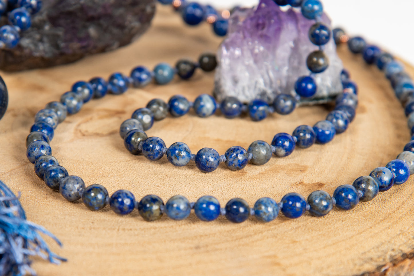 Mala per meditare in Lapislazzuli, Pietra Guru Lapislazzuli, Rame