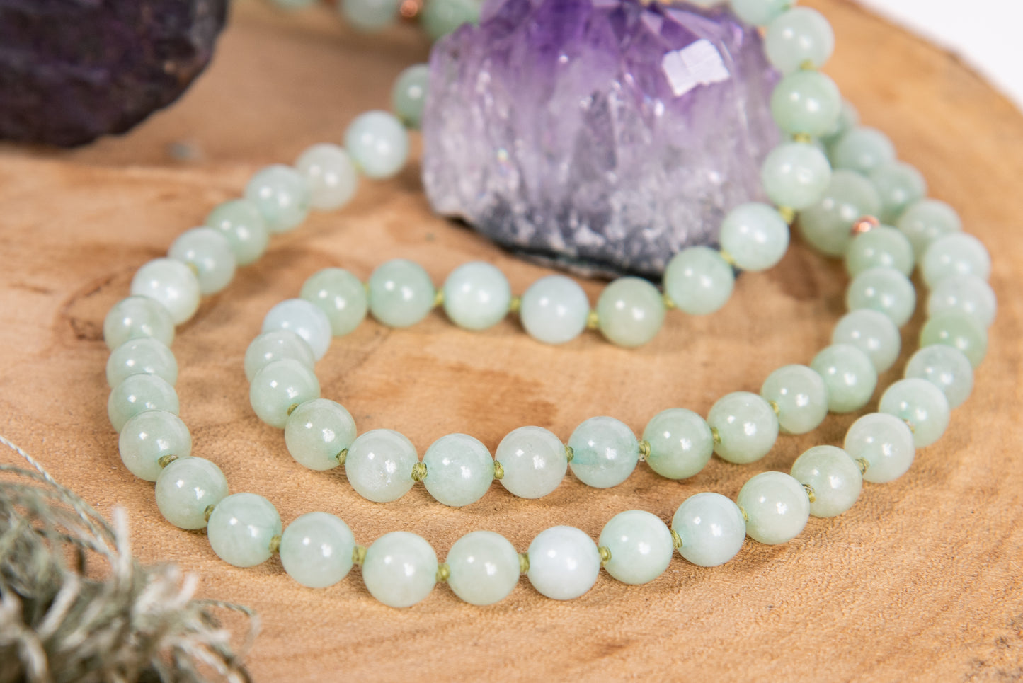 Mala 108 in Giadeite, Perla guru in Avventurina e rame