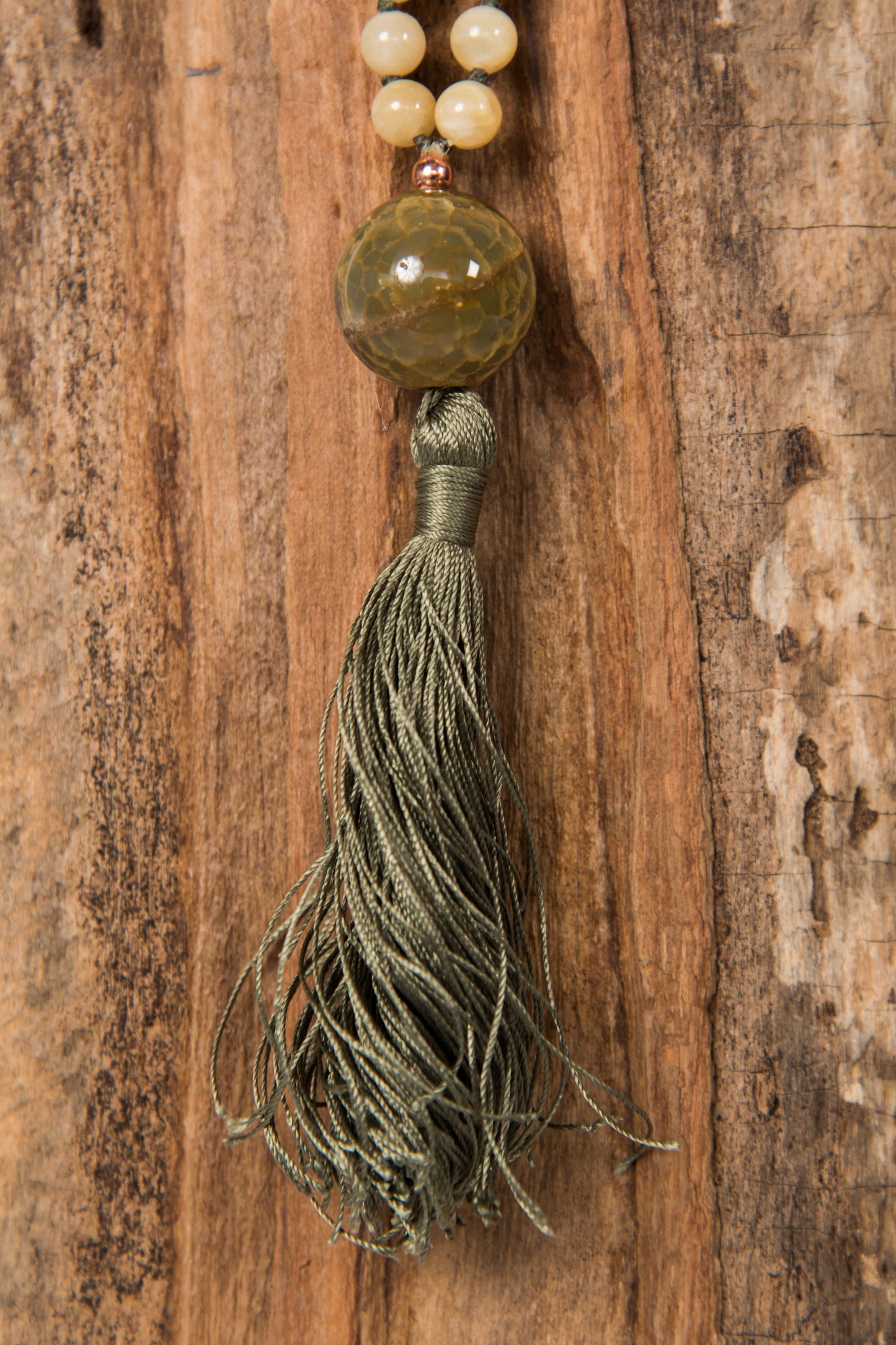 Mala in Agata gialla, Pietra Guru in Agata e rame