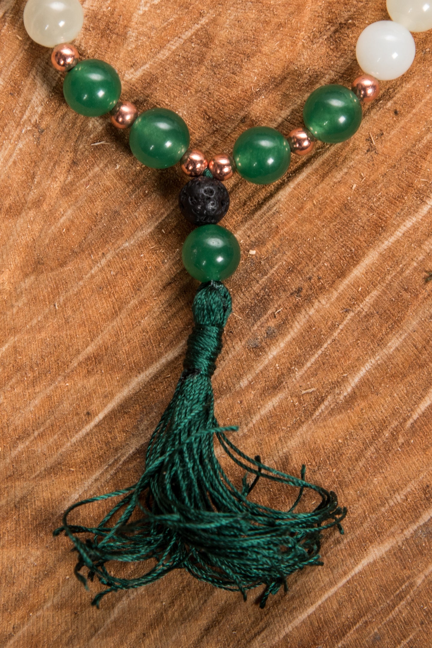 Bracciale Mala Avventurina, Giada, Pietra lavica e Rame