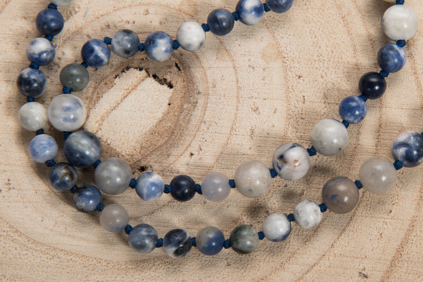 Mala in Sodalite, Pietra Guru Sodalite, Rame