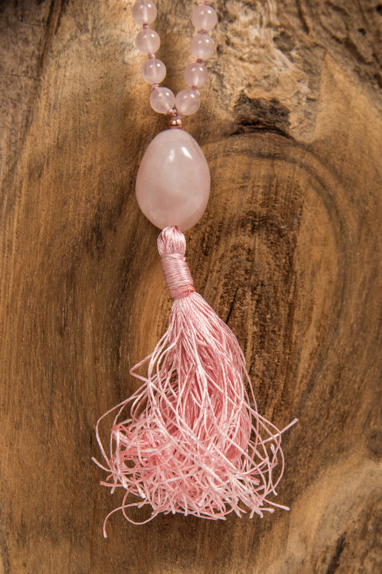 Mala Quarzo rosa, Pietra Guru Quarzo rosa, Rame