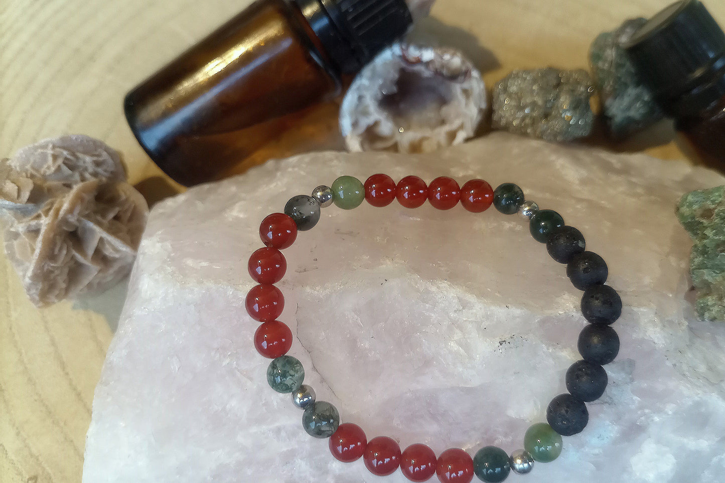 Agata muschiata, agata rossa, lava, argento 925
