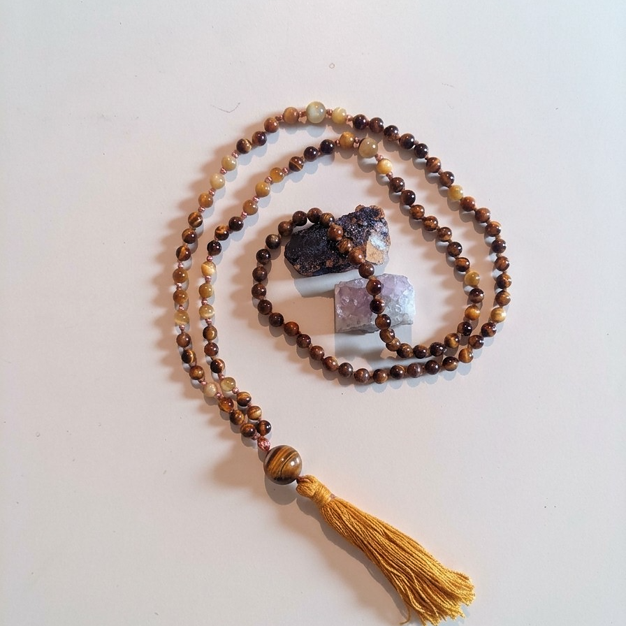 Mala con pietre naturali di Occhio di tigre