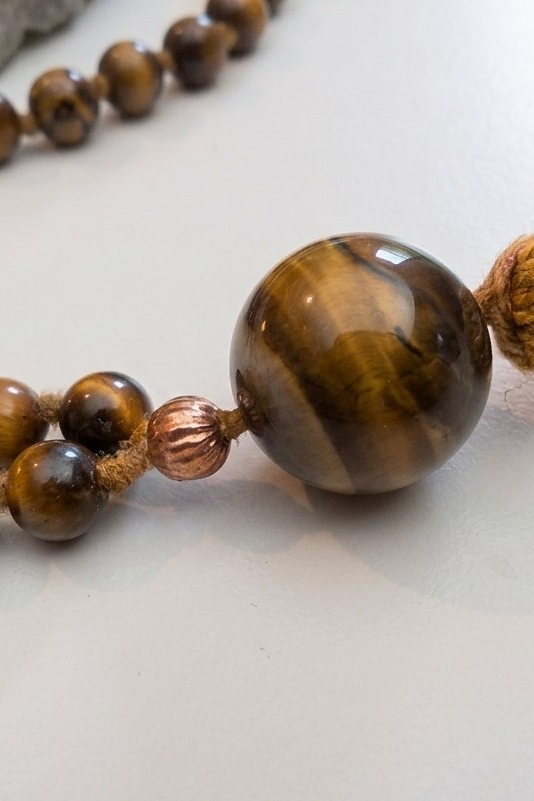 Mala con pietre naturali di Occhio di tigre