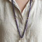 Mala collana da meditazione in Ciaroite , Pietra Guru Quarzo ialino, rame