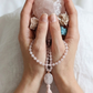 Mala in Quarzo rosa, Pietra Guru Quarzo rosa, Rame