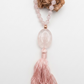 Mala in Quarzo rosa, Pietra Guru Quarzo rosa, Rame