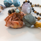 Mala con pietre dure naturali di Occhio di falco, Pietra guru Labradorite, Rame