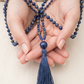 Mala per meditare in Lapislazzuli, Pirite, Pietra Guru Lapislazzuli, Rame