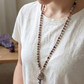Mala fatta a mano con pietre dure naturali in Diaspro zebra marrone, Pietra Guru Agata, Rame