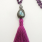 Mala 108 con pietre naturali di Granato almandino, Labradorite, Pietra Guru Labradorite, Rame