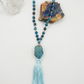 Mala per la pratica della meditazione in Apatite e Rame