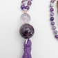 Mala da meditazione in Ametista Chevron, Perle Guru in Ametista lavanda e Ametista
