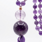 Mala da meditazione in Ametista Chevron, Perle Guru in Ametista lavanda e Ametista