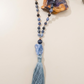 Mala in Dumortierite, Pietra Guru Lapislazzuli, Rame
