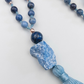 Mala in Dumortierite, Pietra Guru Lapislazzuli, Rame