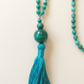 Mala 108 con pietre naturali di Malachite, Perla Guru Malachite