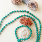 Mala 108 con pietre naturali di Malachite, Perla Guru Malachite