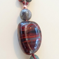 Mala fatta a mano con pietre dure naturali in Eliotropio, Pietra Guru Labradorite e Occhio di bue, Rame