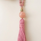 Mala 108 perle di Rodonite, Unakite, Lepidolite, Pietra Guru Pietra di luna, rame