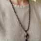 Mala da meditazione in Ossidiana dorata, Pietra Guru Agata, Rame