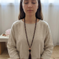 Mala 108 con pietre naturali di Granato almandino, Pietra Guru Pietra di luna e agata, Rame