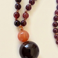 Mala 108 con pietre naturali di Granato almandino, Pietra Guru Pietra di luna e agata, Rame