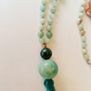 Mala con pietre dure naturali di Amazzonite multicolore, Pietra guru Crisocolla, Amazzonite e Rame