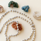 Mala da meditazione in Agata Grigia e Howlite con dettagli in Argento 925