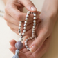 Mala da meditazione in Agata Grigia e Howlite con dettagli in Argento 925