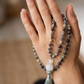 Mala in Diaspro zebrato, Agata bianca, Pietra Guru Agata bianca, Rame