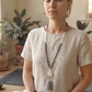 Mala in Diaspro zebrato, Agata bianca, Pietra Guru Agata bianca, Rame