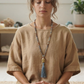 Mala per la meditazione in Diaspro imperiale, Pietra Guru Diaspro, Rame
