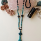 Mala da meditazione artigianale in Apatite e Pietra Lavica con Olio Essenziale – 108 perle