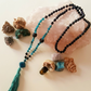 Mala da meditazione artigianale in Apatite e Pietra Lavica con Olio Essenziale – 108 perle