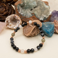 Bracciale in Ossidiana Fiocco di Neve, Labradorite Bianca e Labradorite – Perle naturali da 6 mm