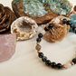 Bracciale in Ossidiana Fiocco di Neve, Labradorite Bianca e Labradorite – Perle naturali da 6 mm