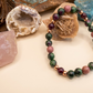 Bracciale in Ruby Zoisite, Granato Almandino e Rodonite – Perle naturali da 6 mm