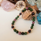 Bracciale in Nefrite, Lepidolite e Granato – Perle naturali da 6 mm