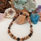 Bracciale in Diaspro Zebra Marrone e Agata Bianca e Nera – Perle naturali da 6 mm