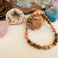 Bracciale in Rodonite e Unakite – Perle naturali da 6 mm