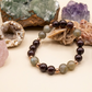 Bracciale in Labradorite e Granato – Perle naturali da 8 mm
