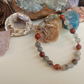 Bracciale in Eliotropio e Diaspro Rosso – Perle naturali da 6 mm