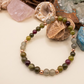 Bracciale in Diaspro Verde, Labradorite e Granato Almandino – Perle naturali da 6 mm