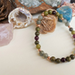 Bracciale in Diaspro Verde, Labradorite e Granato Almandino – Perle naturali da 6 mm