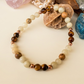 Bracciale in Amazzonite, Occhio di Tigre e Diaspro Paesaggio – Perle naturali da 6 mm