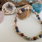 Bracciale in Diaspro Zebra Marrone, Dumortierite e Diaspro Imperiale – Perle naturali da 6 mm