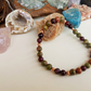 Bracciale in Unakite e Granato Almandino – Perle naturali da 6 mm