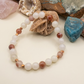 Bracciale in Labradorite Bianca e Quarzo Ematoide – Perle naturali da 6–7 mm